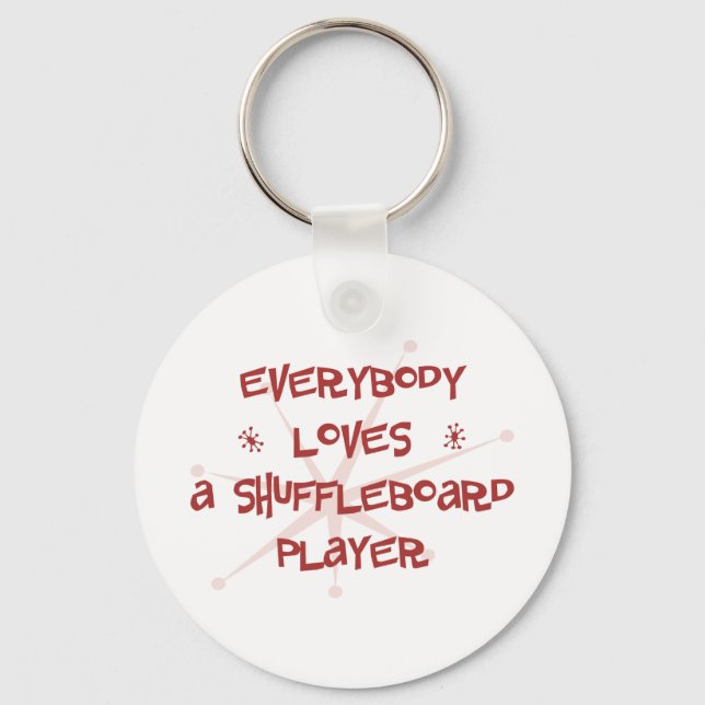 Jeder Liebe einen Shuffleboard-Player Schlüsselanhänger (Vorderseite)