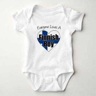 Jeder Liebe-finnischer Junge Baby Strampler