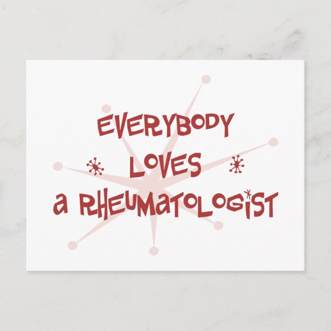 Jeder Liebe ist Rheumatologe Postkarte (Vorderseite)