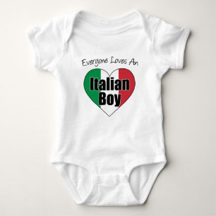 Jeder Liebe-Italiener-Junge Baby Strampler