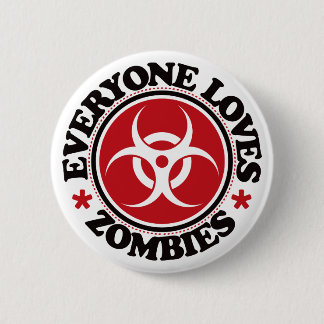 Jeder Liebe-Zombies - Rot Button
