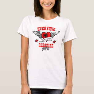 Jeder Lieben ein albanisches Mädchen T-Shirt