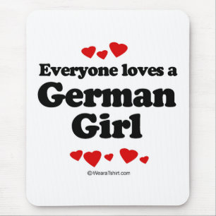 Jeder Lieben ein deutsches Mädchen Mousepad