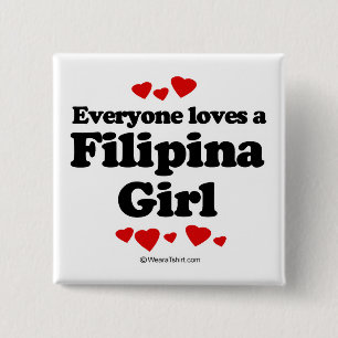 Jeder Lieben ein Filipina Button
