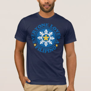 Jeder Lieben ein Filipino - Blau T-Shirt