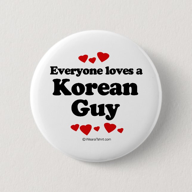 Jeder Lieben ein koreanischer Typ-T - Shirt Button (Vorderseite)