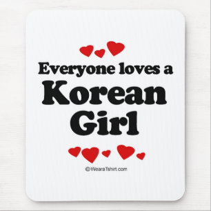 Jeder Lieben ein koreanisches Mädchen Mousepad