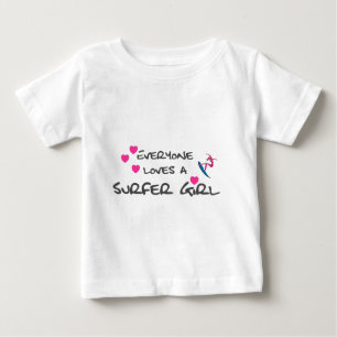 Jeder Lieben ein Surfer-Mädchen Baby T-shirt