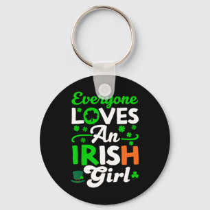 Jeder mag ein irisches Mädchen Süßer St. Patricks- Schlüsselanhänger