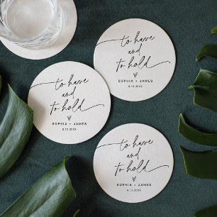 JEDER Minimalistische Hochzeitstag Untersetzer