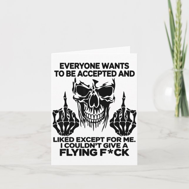 Jeder möchte akzeptiert werden und mag außer karte (Vorderseite)