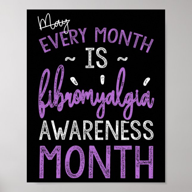 Jeder Monat ist ein Monat der Fibromyalgie Poster (Vorne)