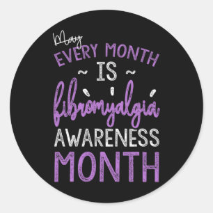 Jeder Monat ist ein Monat der Fibromyalgie Runder Aufkleber