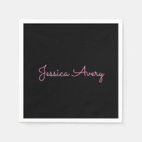 Jeder Name | Cool Editable Pink Script in Black