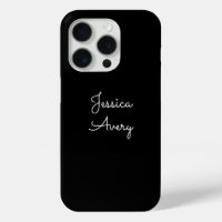 Jeder Name | Cool Editable White Script on Black