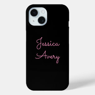 Jeder Name Cooler editierbarer rosa Schriftzug a Case-Mate iPhone Hülle