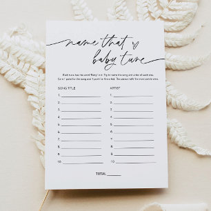 JEDER Name, dass Baby Tune Baby Shower Game Einladung