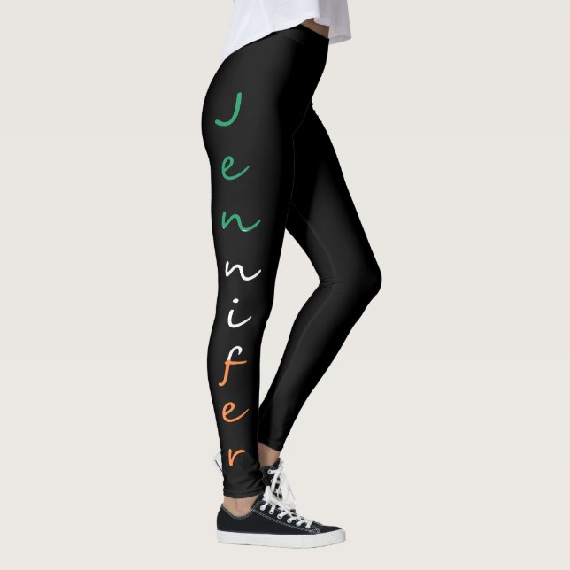 Jeder Name, der auf irischer Flagge überflüssig is Leggings (Rechts)