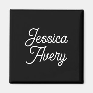 Jeder Name   Editierbare Vintage-Style-Schrift auf Magnet