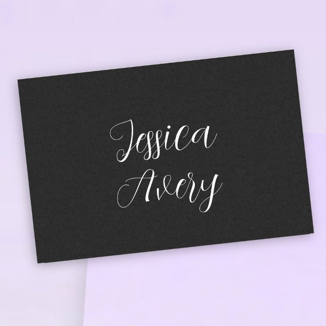 Jeder Name | Elegant Editable White Script auf Sch Seidenpapier (Von Creator hochgeladen)