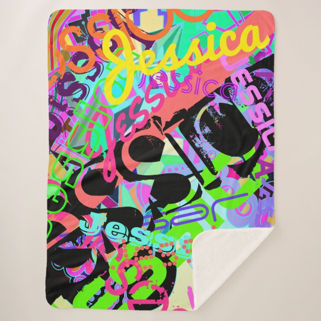 Jeder Name individuell einstellbare kreative, fett Sherpadecke (Vorderseite)