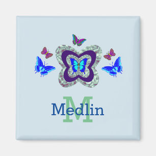 Jeder Name Lebt Butterflies Magnet