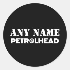 Jeder Name Personalisiert Petrolhead Runder Aufkleber