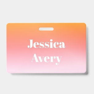 Jeder Name   Retro-modern gestalteter Text Farbige Ausweis
