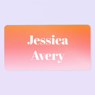 Jeder Name Retro-Modern gestylter Text farbenfro Adressaufkleber