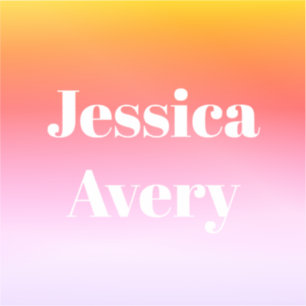 Jeder Name   Retro-Modern gestylter Text farbenfro Aufkleber