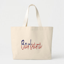 Jeder Name überlagert sich auf der Flagge der USA Jumbo Stoffbeutel