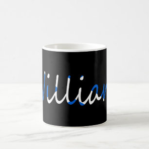 Jeder Name überlagert sich auf der Flagge Schottla Kaffeetasse