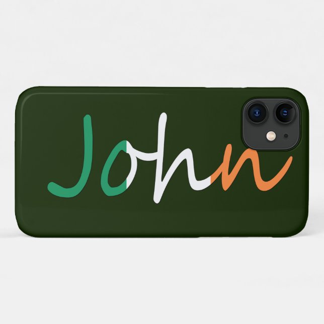 Jeder Name überlagert sich auf irischer Flagge iph Case-Mate iPhone Hülle (Rückseite (Horizontal))