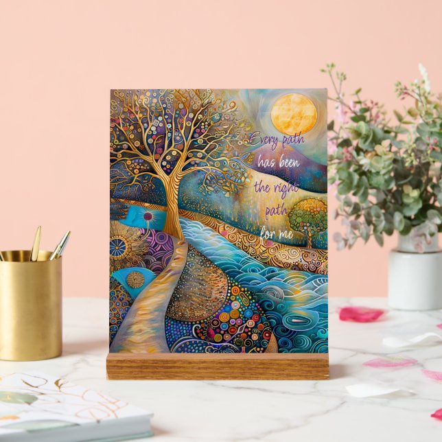 Jeder Pfad war das richtige akryllische Zeichen Acrylschild (Hochzeit)