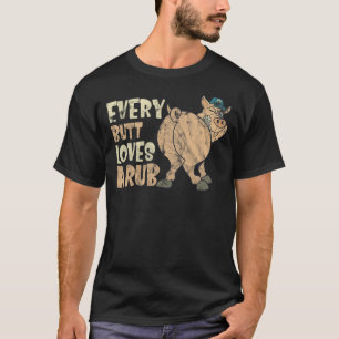 Jeder Po liebt eine Rub-Schweinefarm Ferkel T-Shirt