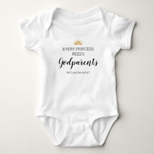 Jeder Prinzessin braucht Godeltern, du bist meiner Baby Strampler