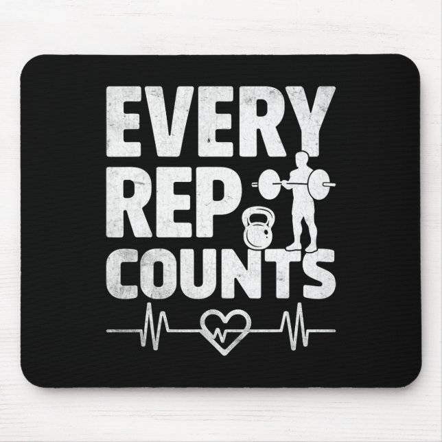 Jeder Rep zählt die Bodybuilding Bodybui mit der G Mousepad (Vorne)