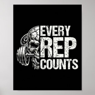Jeder Rep zählt die Bodybuilding Bodybui mit der G Poster