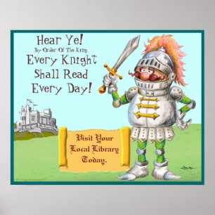 Jeder Ritter liest jeden Tag Poster