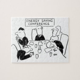 Jeder schläft auf einer Energie Rettend Konferenz Puzzle