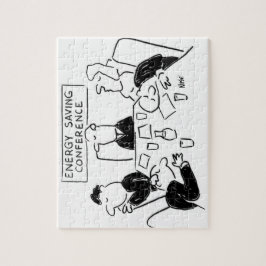 Jeder schläft auf einer Energie Rettend Konferenz Puzzle