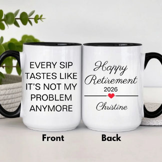 Jeder Schluck schmeckt, als wäre es nicht mehr mei Zweifarbige Tasse