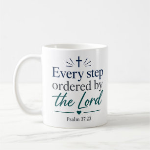Jeder Schritt vom Herrn angeordnet Biblische Wahrh Kaffeetasse