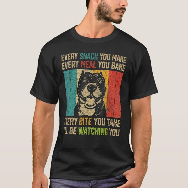 Jeder Snack, den du machst  Pitbull T-Shirt (Vorderseite)