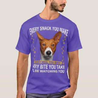 Jeder Snack, den Sie machen Funny Basenji Hund Mam T-Shirt
