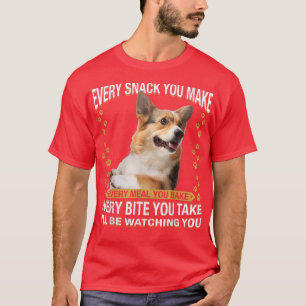 Jeder Snack, den Sie machen lustige Corgi Hund Mam T-Shirt