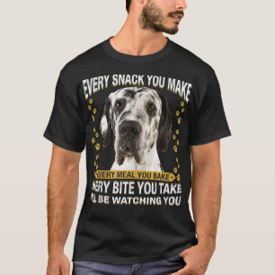 Jeder Snack, den Sie machen lustigen Great Dane Hu T-Shirt