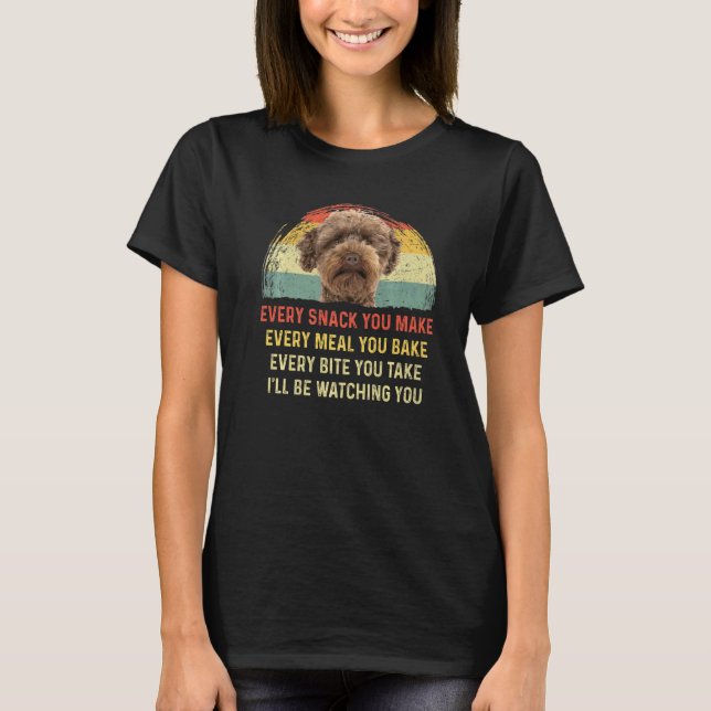 Jeder Snack macht australische Labradoodle Mama Da T-Shirt (Vorderseite)