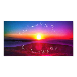 "Jeder Sonnenaufgang" - Zitat Fotodruck