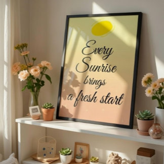 Jeder Sonnenschein bringt einen Neuanfang Poster
